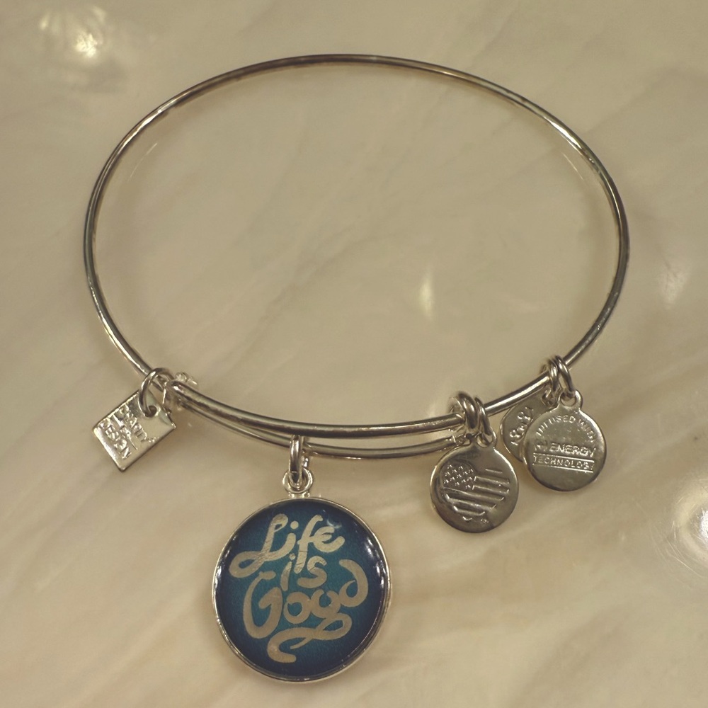 Alex and Ani “life is good” charm bangle bracelet!